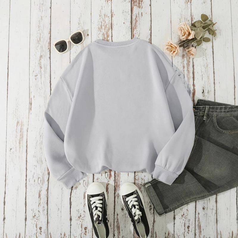 raktáron nyomtatott fejű Európa és Amerika Amazon határokon átnyúló őszi és téli bő hosszú ujjú pulóver női pulóver