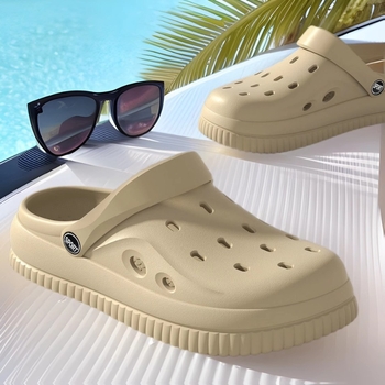 2025 m. „Crossborder Lovers“ šlepetės moterims, vasarinės, naujos, lengvos, neslystančios, storo padu, vyriški batai su skylėmis.