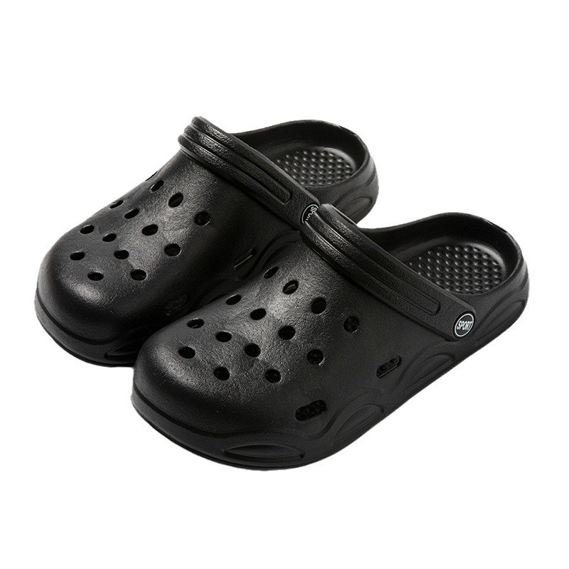 Urviniai bateliai moterims, vasariniai viršutiniai drabužiai poroms, paplūdimys, internetas, švenčiamas EVA lengvučiais „Baotou“ dviejų dalių tuščiaviduriais sandalais, vyriškos basutės, avimos per sieną.