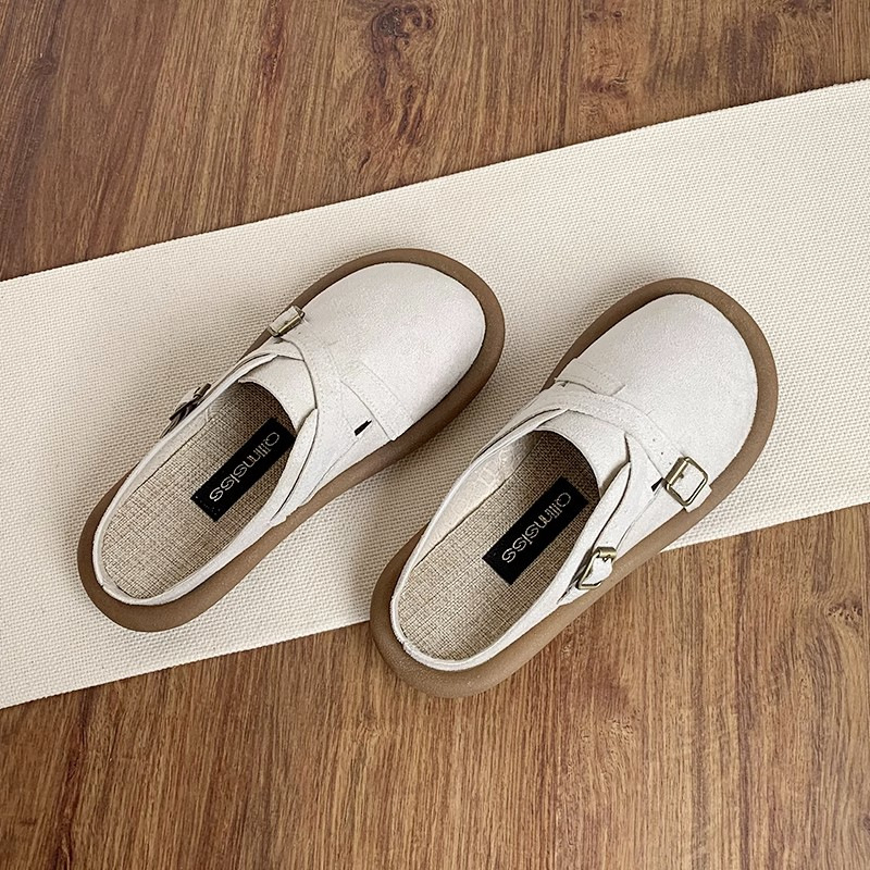 BK Cipők Nyári Bebújós Félpapucs Női Lélegző Len Lazy Cipő Puha Talpú Pamut és Len Muller Cipő Külső Viseletre