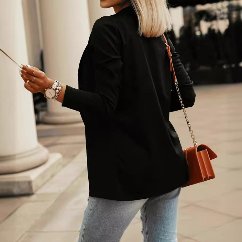 2023 tavaszi/nyári Amazon női dzseki, európai és amerikai szabadidős ingázó, egyszínű, elegáns női öltöny