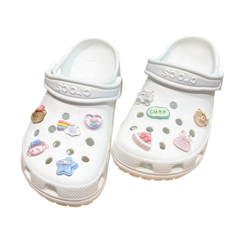 Curcubeu ursuleț DIY gaură pantofi accesorii pantof floare cruce decorativă cataramă accesorii pantof cataramă rășină