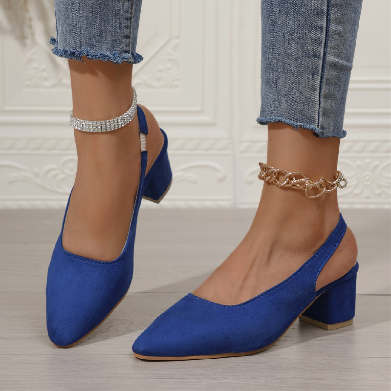 Vastag sarkú Baotou üres szandálok női 2025 új hegyes sarkú temperamentumú magas sarkú európai és amerikai leopárdmintás plus size női cipők nagykereskedelme