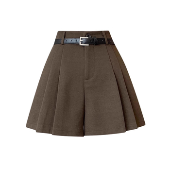 Fustă de lână cu talie înaltă, scurtă, toamna și iarna, femei, 2024, nouă, asortată, pulover, linie A, fustă cu un singur pas, fustă de șold