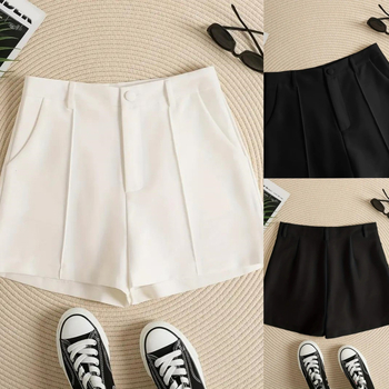 Nyári európai és amerikai Amazon határokon átnyúló vékony, laza, hétköznapi, mindenhez illő, magas derekú, egyenes, A-fazonú, karcsúsító rövidnadrágok