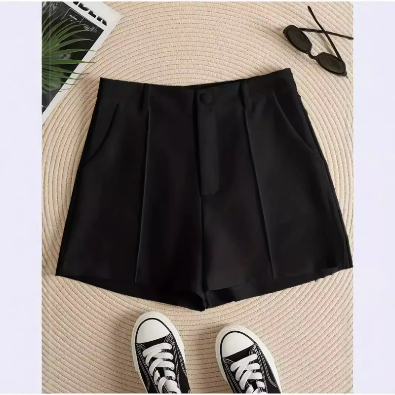 Nyári európai és amerikai Amazon határokon átnyúló vékony, laza, hétköznapi, mindenhez illő, magas derekú, egyenes, A-fazonú, karcsúsító rövidnadrágok