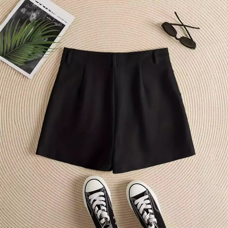 Nyári európai és amerikai Amazon határokon átnyúló vékony, laza, hétköznapi, mindenhez illő, magas derekú, egyenes, A-fazonú, karcsúsító rövidnadrágok