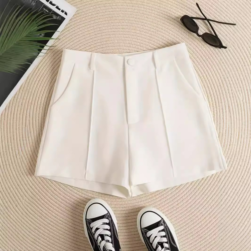 Nyári európai és amerikai Amazon határokon átnyúló vékony, laza, hétköznapi, mindenhez illő, magas derekú, egyenes, A-fazonú, karcsúsító rövidnadrágok