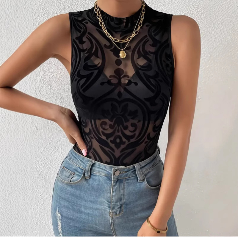 2025-ös európai és amerikai határokon átnyúló tavaszi új női szexi geometrikus mintás overál raktáron