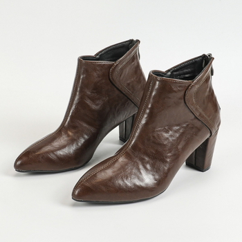 Női európai és amerikai új divatos rövid csizma oldalsó cipzáras nyugati csizma fekete elegáns egyszínű amerikai rövid csizma külföldi