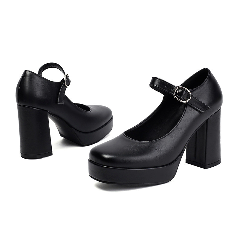 Külkereskedelem, határokon átnyúló, új európai és amerikai, egysoros, csatos, sekély szájú, egyrétegű cipők, női vastag talpú, vastag sarokú, magas sarkú cipők, plus size Mary Jane cipők