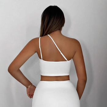 Ευρώπη και Ηνωμένες Πολιτείες διασυνοριακό σέξι μικρό γιλέκο με λοξούς ώμους Amazon 2025 νέα ακανόνιστη κοντή κορυφή γυναικών χονδρικής ζεστά κορίτσια