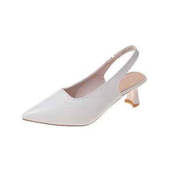 Γυναικεία Σανδάλια Άνοιξη και Καλοκαίρι 2025, Νέα Στυλ, Μυτερές Μύτες, Κορεάτικο Στυλ, Μεσαίο Τακούνι Στιλέτο, Γυναικεία Παπούτσια Baotou με Κούφια Πλάτη και Ρηχό Στόμα, Μοντέρνα