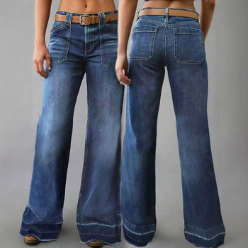 Határokon átnyúló exkluzív kívánság Amazon hot 80045# új női egyenes csőből készült, laza Joker farmer