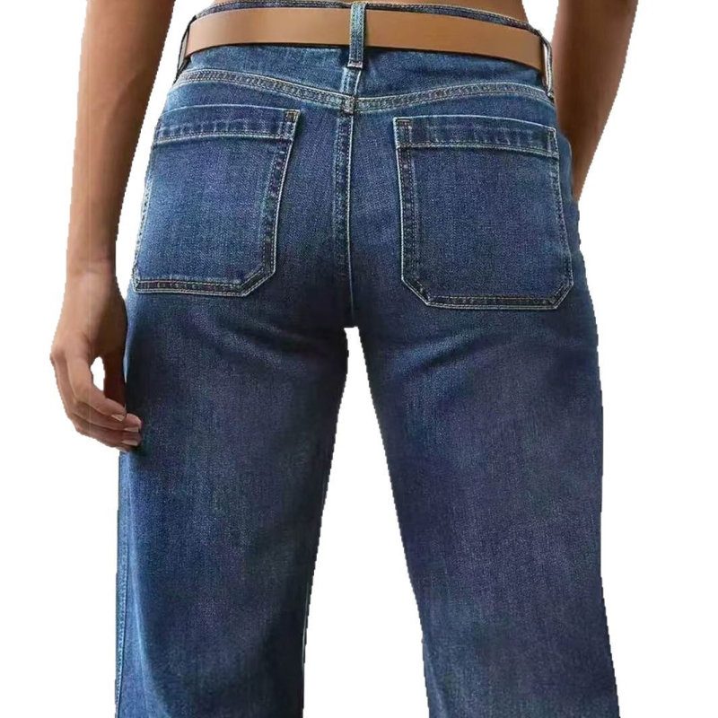 Határokon átnyúló exkluzív kívánság Amazon hot 80045# új női egyenes csőből készült, laza Joker farmer