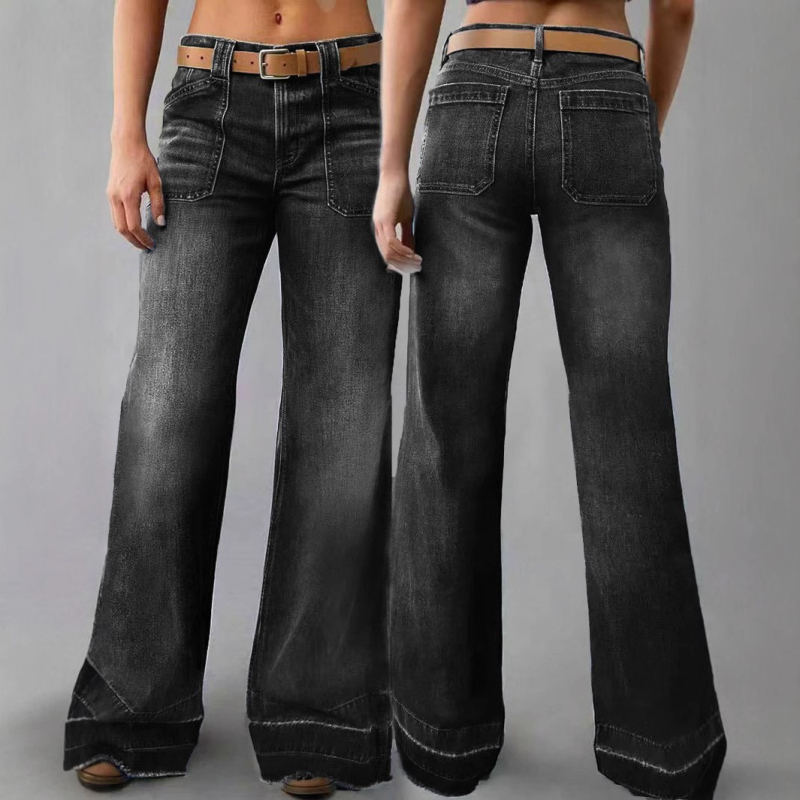 Határokon átnyúló exkluzív kívánság Amazon hot 80045# új női egyenes csőből készült, laza Joker farmer