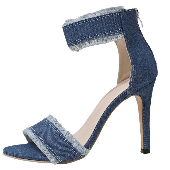 34-45 plusz méretű női cipők 41 európai és amerikai tűsarkú szandálok nőknek 42 farmer római hátsó cipzáras, minden méretben illeszkedő magas sarkú cipők 43