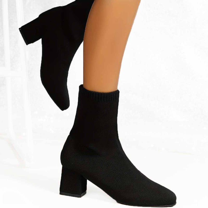 2024. gada rudens un ziema Jauni plāni zābaki Elastīgi zābaki Sieviešu zeķes līdz ikru apakšai, vidēja papēža zeķes, adītas zeķes, zābaki, biezs papēdis, augstpapēžu puszābaki