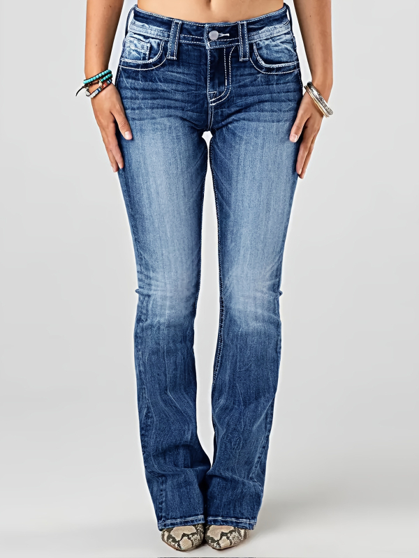 Hímzett farmernadrágok kizárólag európai és amerikai nők számára az Amazonon, strapabíró, mosott, rugalmas farmernadrágok, karcsúsító utcai stílus