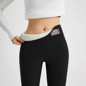 Polár bélésű, sima báránygyapjú leggings nőknek, őszi és téli magas derekú szűk nadrágok, termo nadrágok, jóganadrágok, nagy rugalmasságú, karcsúsító