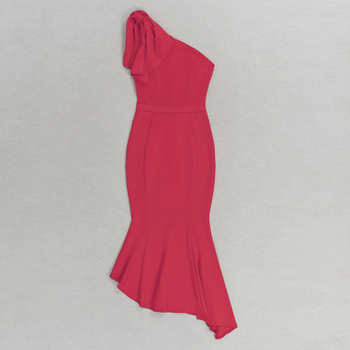 2023 Új érkezésű piros és zöld hírességek ujjatlan, üreges, derekát lefedő, csípőszoknya, európai és amerikai női rugalmas ruha, ferde vállú