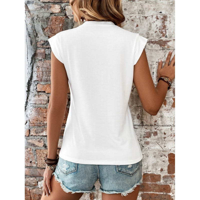 2024 Nyári Új Női Rövid Ujjú, Ujjatlan, Minden Mérkőzésre Alkalmi Póló, Határokon Átnyúló Áruk