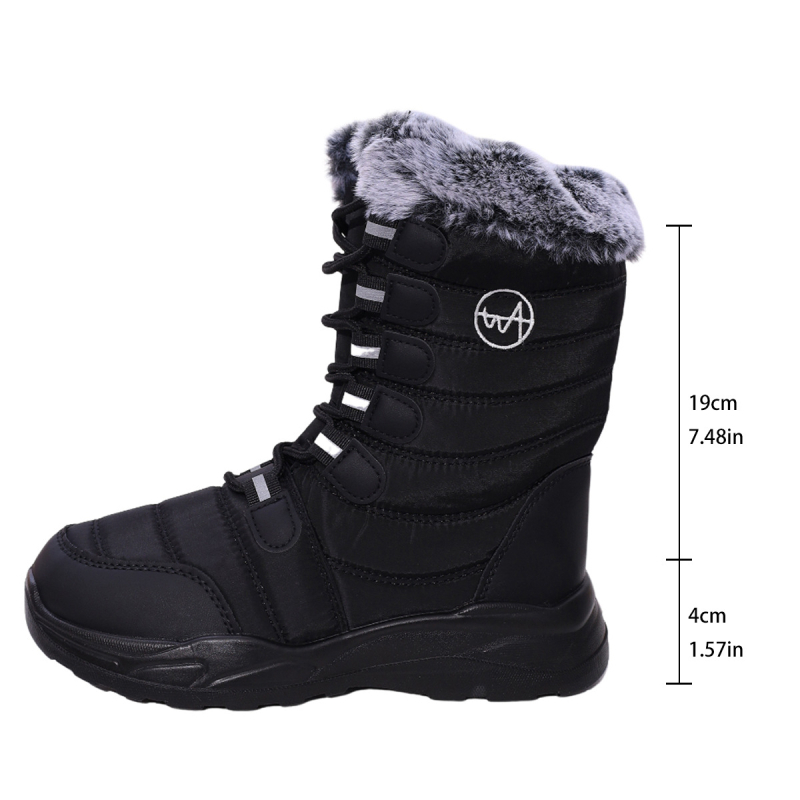 Moteriški sniego batai, aukštakulniai lauko medvilniniai batai, vandeniui atsparūs medvilniniai batai, storinti ir šilti, didelio dydžio moteriški batai, neslystantys ir atsparūs dilimui, būtinas žiemos atributas.