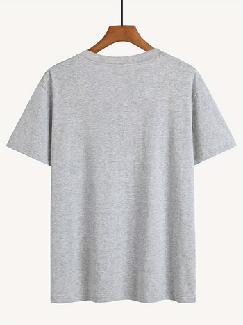 Drugelio rašto marškinėliai, trumpomis rankovėmis, apvalios iškirptės, laisvalaikio palaidinė, vasaros ir pavasario moteriška gamyklinė didmeninė prekyba medvilne