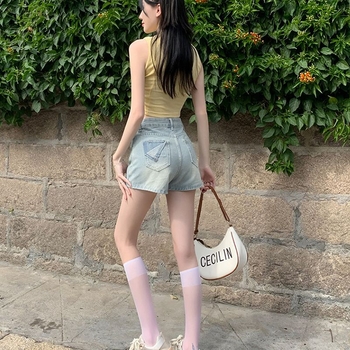 Magas derekú farmer szoknya Női nyári 2024 új A-vonalú szoknya Kis méretű, dögös lányos csípőszoknya Tavasz és ősz