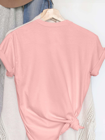 Nyári és tavaszi női rövid ujjú, kerek nyakú, lezser kabát, pillangómintás póló, fehér rózsaszín európai és amerikai pamut pulóver