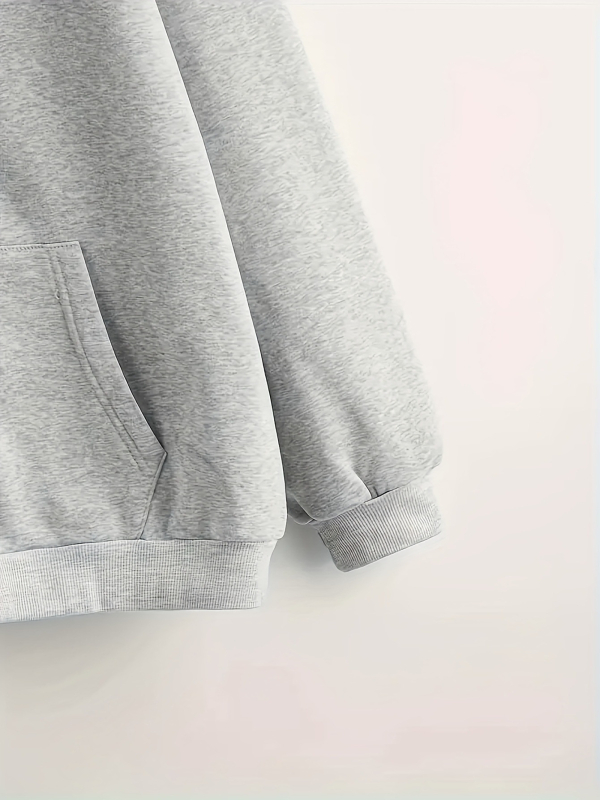 Női kapucnis pulóver, egyszínű, hosszú ujjú, húzózsinóros kapucni, poló