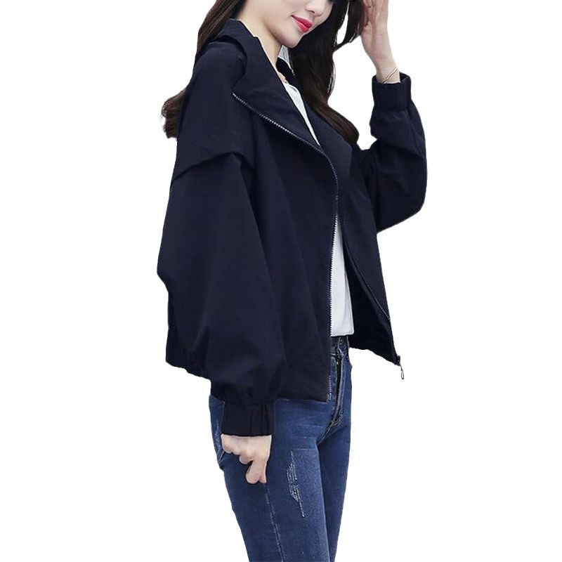 2025 m. pavasario ir rudens madingi trumpi paltai, moteriški laisvalaikio, laisvi, liekninantys, maži juodi švarkai