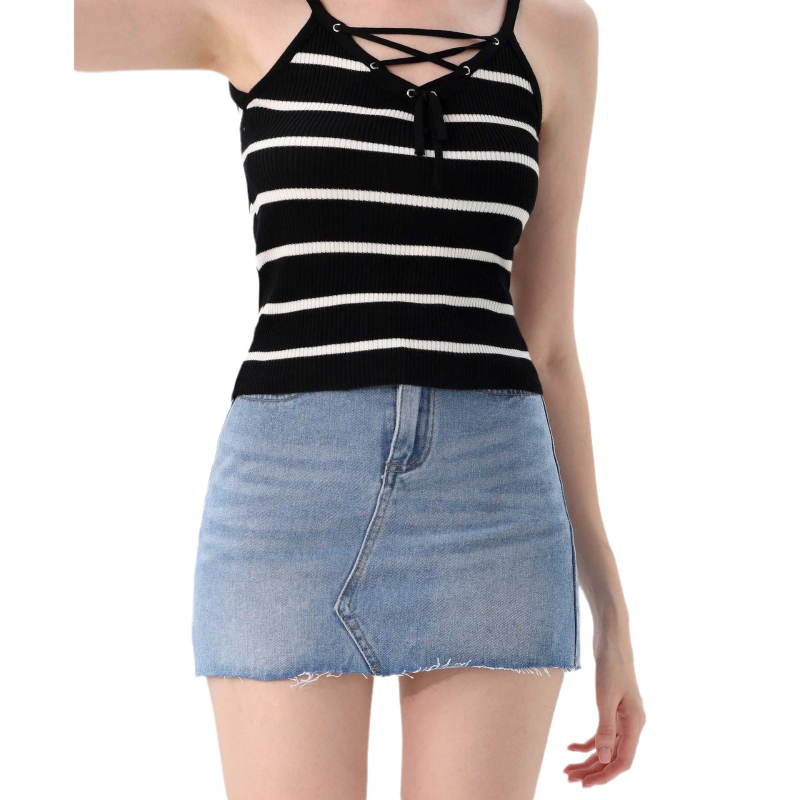 Raktáron 25 db Aliexpress Amazon határokon átnyúló tavaszi és nyári fűszeres lányos női farmer zsebes rugalmas szoknya rövid szoknya fém gombokkal