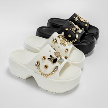 Papucs Női nyári ruha 2024 Új érkezés Arany esernyő Nyúl Vastag aljú Csúszásgátló Internet Népszerű Papucsok Tengerparti Strandcipő