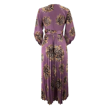 M2669 Transfrontalieră Amazon Femei Orientul Mijlociu musulman nou model leopard plisat rochie elegantă la modă