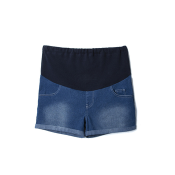 Nėščiųjų kelnės, vasarinės, plonos, viršutiniai drabužiai, nėščiųjų džinsiniai šortai, laisvos, madingos tamprės, kelnės ant pilvo.