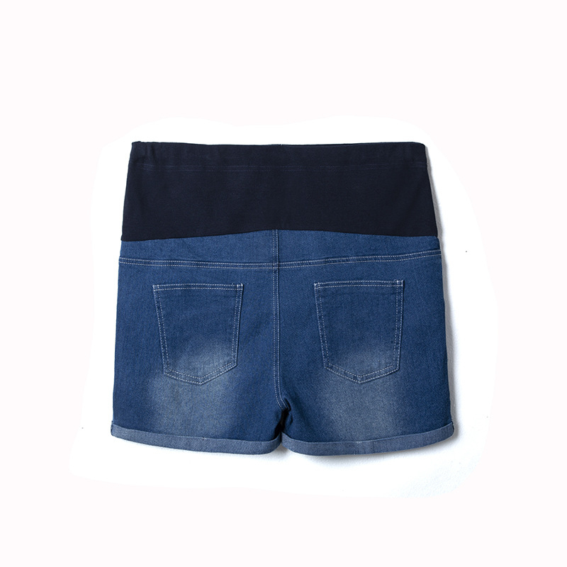 Nėščiųjų kelnės, vasarinės, plonos, viršutiniai drabužiai, nėščiųjų džinsiniai šortai, laisvos, madingos tamprės, kelnės ant pilvo.