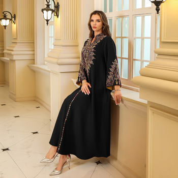 Γυναικεία ρόμπα μουσουλμάνων από τη Μέση Ανατολή, Cross-Border Dubai, Amazon, Abaya, Γυναικεία ρόμπα με κέντημα σχοινιού, Εξαγωγή