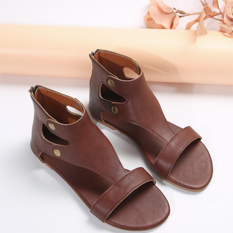 Trendi, divatos, táska, sarok, cipzár, lapos talpú, lezser szandál, egypántos szandál