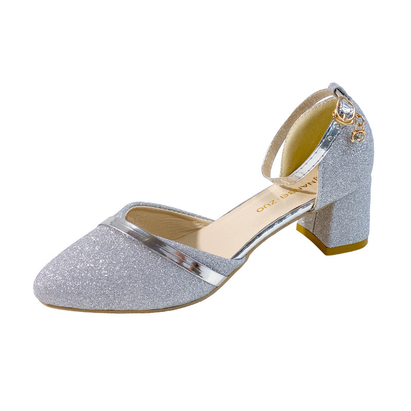 2023 Nyári új, közepes sarkú női cipők, vastag sarok, nyitott orrú, velúr, szexi, csatos, női szandálok, divatos, római cipők