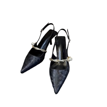 Νέα κοσμικά ψηλοτάκουνα σανδάλια κινεζικού στιλ εθνικής μόδας γυναικών καλοκαίρι 2024 νέα ρετρό κομψά μονόστρωμα παπούτσια με λεπτό τακούνι φόρεμα