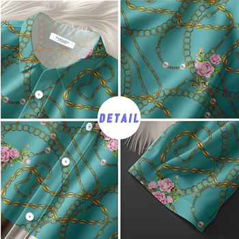 Amazon új, határokon átnyúló férfi divatos, nyomtatott hawaii rövid ujjú ing, alkalmi, minden mérkőzésre alkalmas kardigán, felsőrész