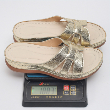 Külkereskedelmi Nagy Méretű Nyári Új Stílusú Hétköznapi Divat Sokoldalú Utcai Strand Éktalpú Vastag Talpú Egykarakteres Típus Koreai Változat Európai és Amerikai Stílusú