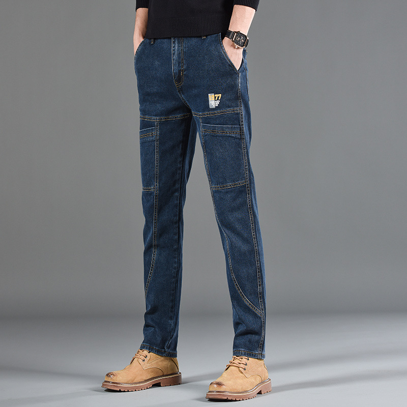 2024-es új divatmárka, amerikai retró farmer, férfi egyszerű, bő nadrág, őszi lezser, utcai külső nadrág