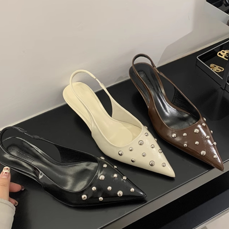 Koreai stílusú dizájn Sense hegyes sarkú, magas sarkú orrú szandál női cipők tavaszi új érkezésű utazási szandálok francia egyrétegű cipővel