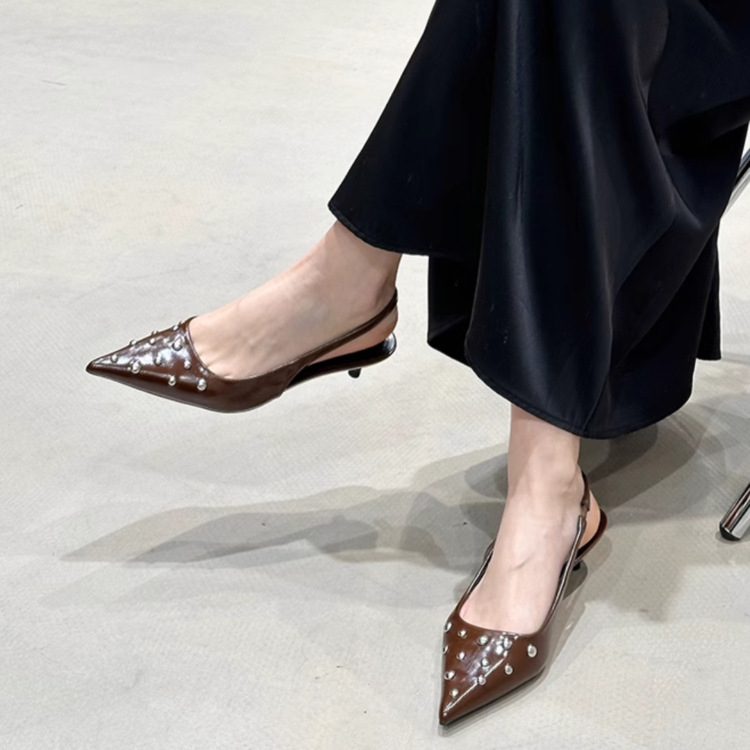 Koreai stílusú dizájn Sense hegyes sarkú, magas sarkú orrú szandál női cipők tavaszi új érkezésű utazási szandálok francia egyrétegű cipővel