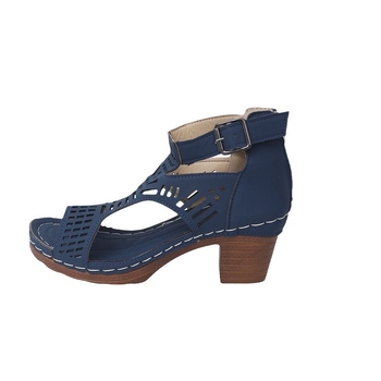 Sandale transfrontaliere cu toc bloc pentru femei, mărime plus, vara 2025, TEUM, explozii, cu sandale goale