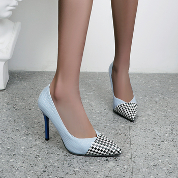 Magas sarkú cipők női ujjú női divatos cipők színben illő magas sarkú hegyes európai és amerikai 2023 új női cipők sárga