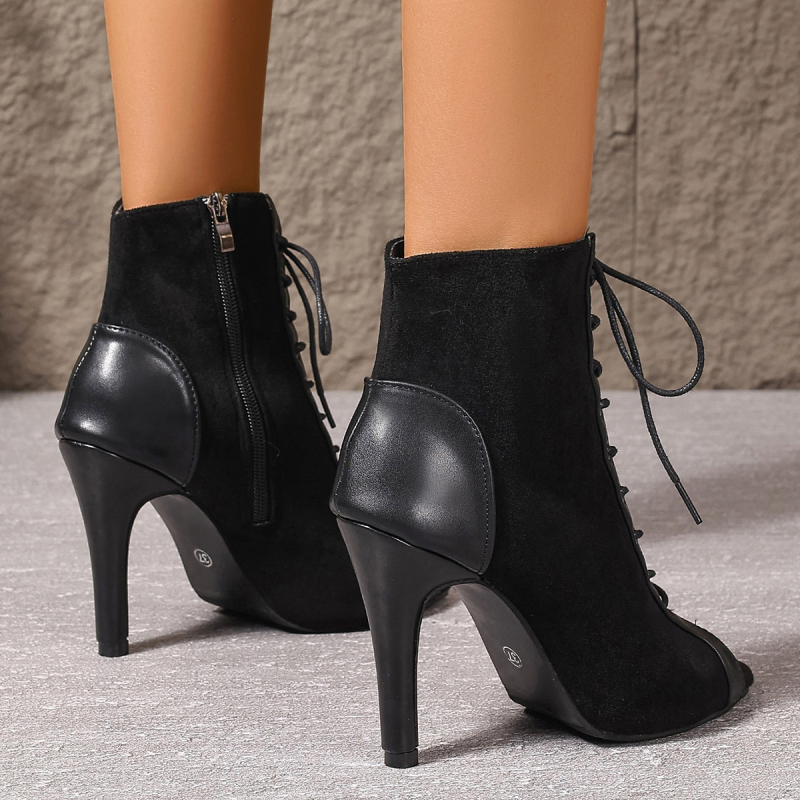 Halszájú, üreges, vékony sarok, európai és amerikai, határokon átnyúló, velúr csizma, női 2024-es szexi, külkereskedelmi, fűzős, plus size magas sarkú szandál, nyári