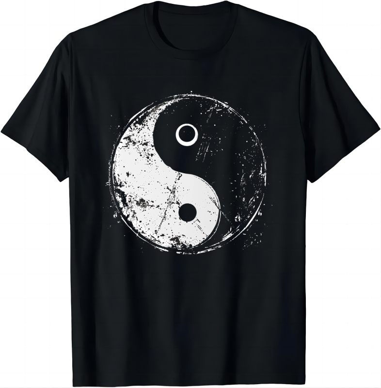 Yin és Yang Fu Tai Chi nyomtatott póló Külkereskedelmi Határokon átnyúló nyomtatott póló Férfi és női rövid ujjú felső